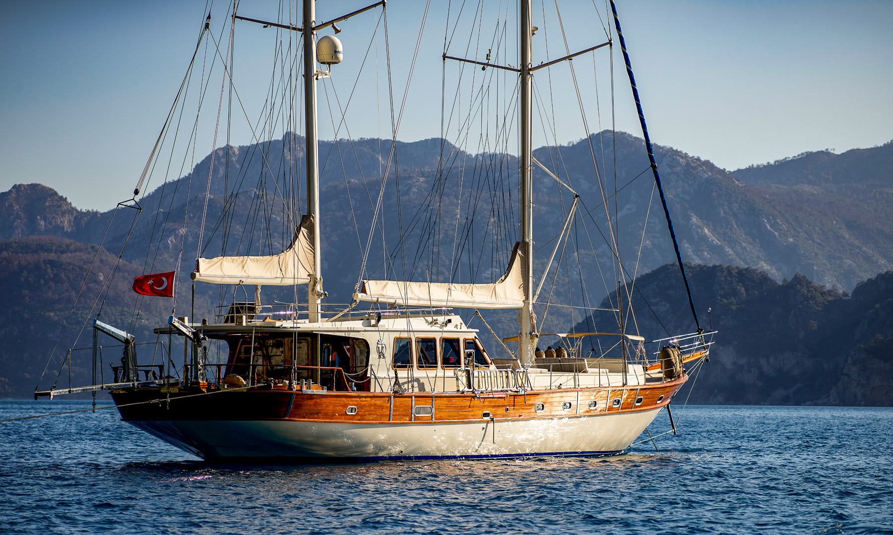 Exterior view of the Kaftan luxury gulet in Turkey
