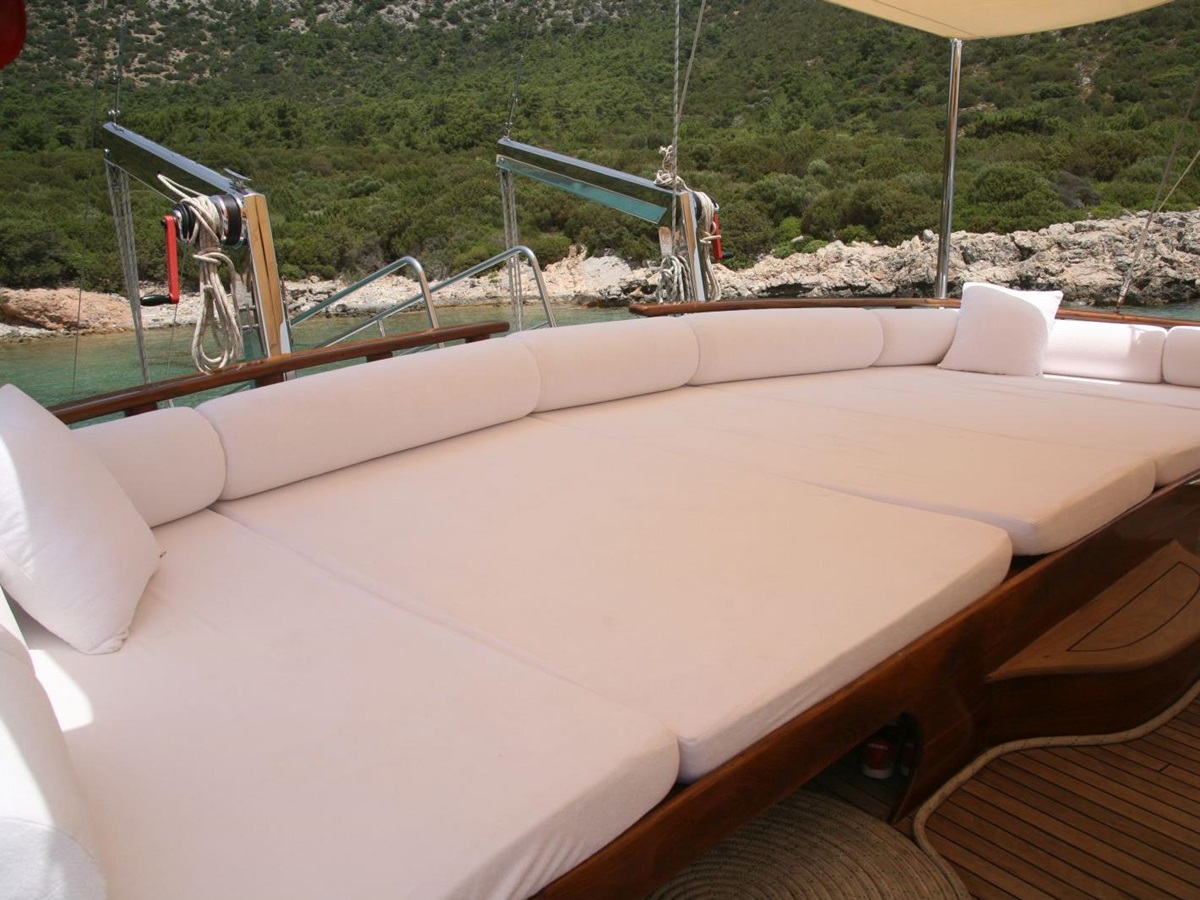 Relaxing on board Kaya Guneri II