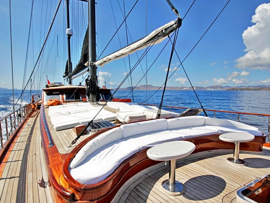 Deck onboard Kaya Guneri Plus in Turkey