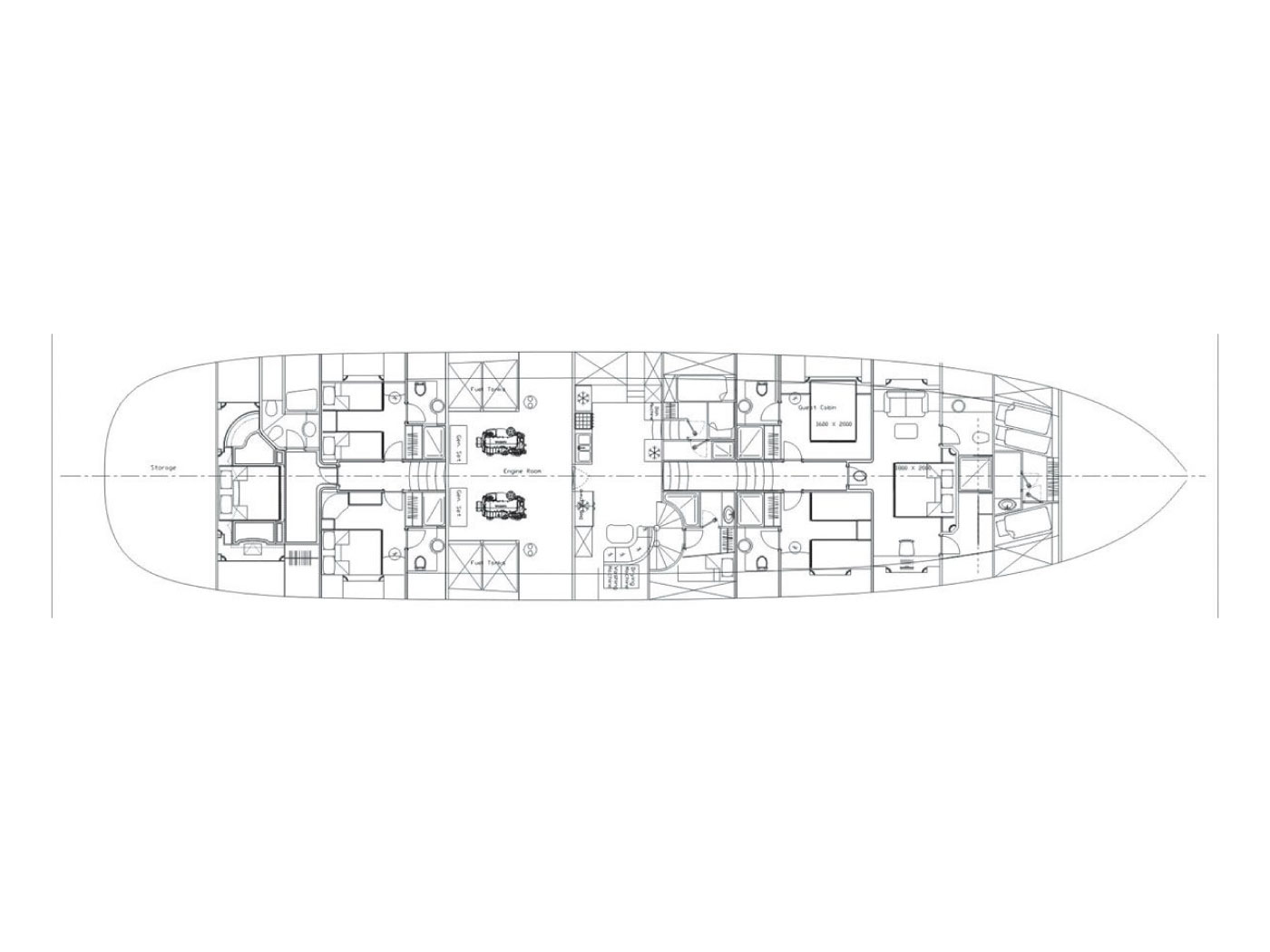 The deck plans for Kaya Guneri V