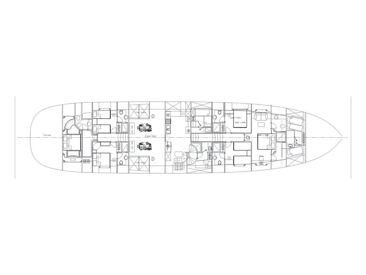 The deck plans for Kaya Guneri V