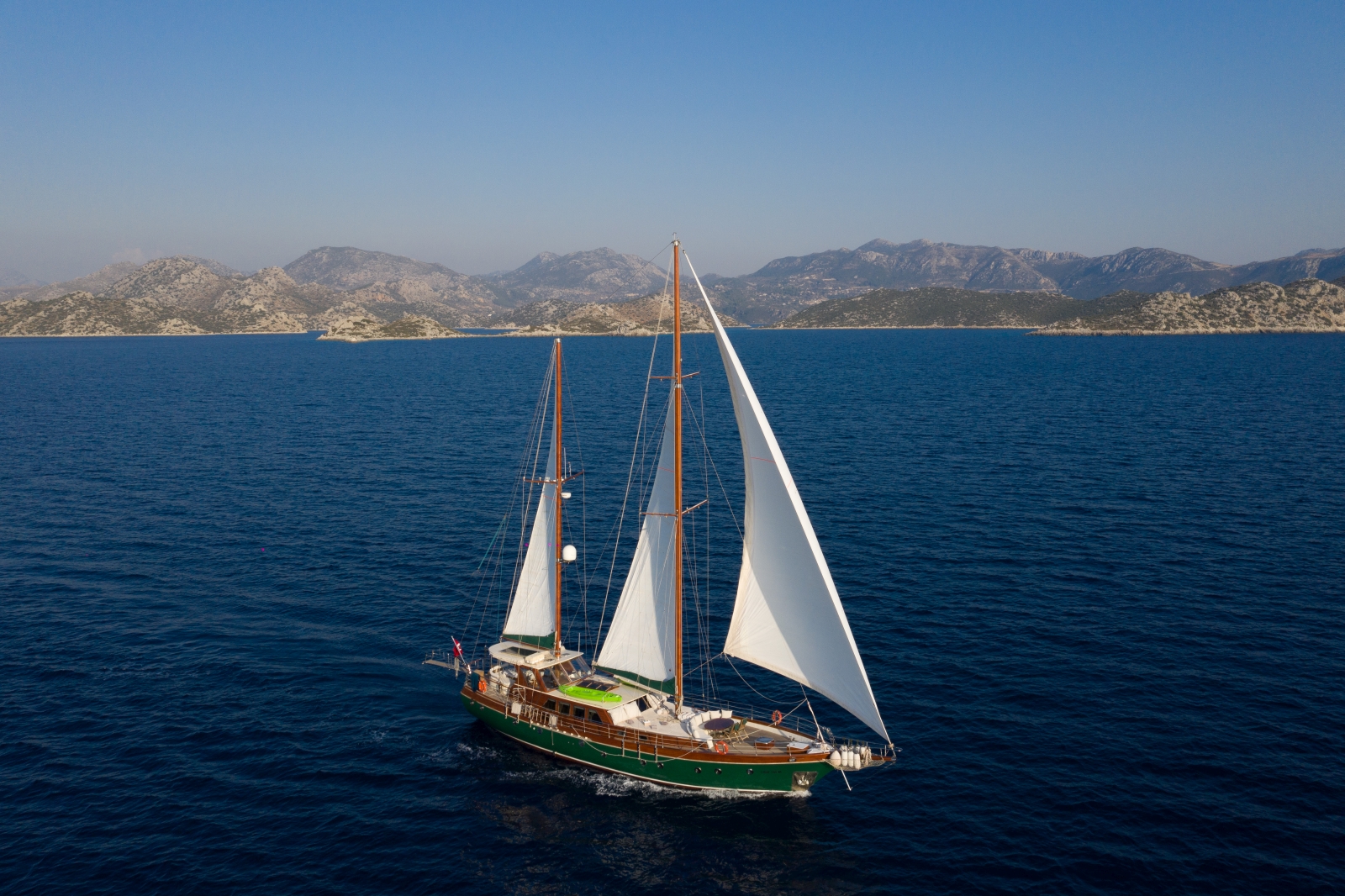 Sailing onboard the luxury gulet Lady Freya in the Mediterranean Sea