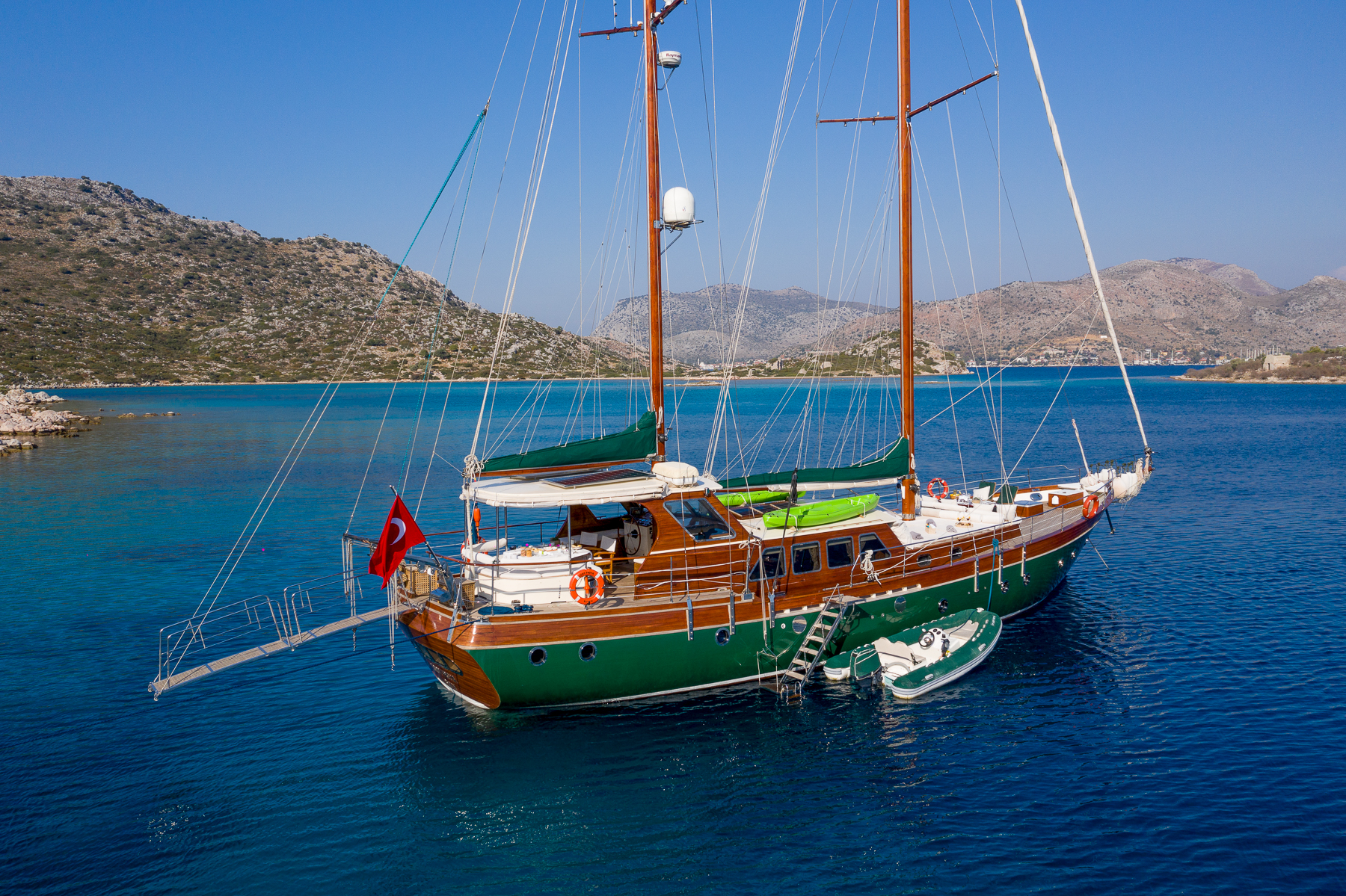 Exterior view of the Lady Freya luxury gulet in Turkey