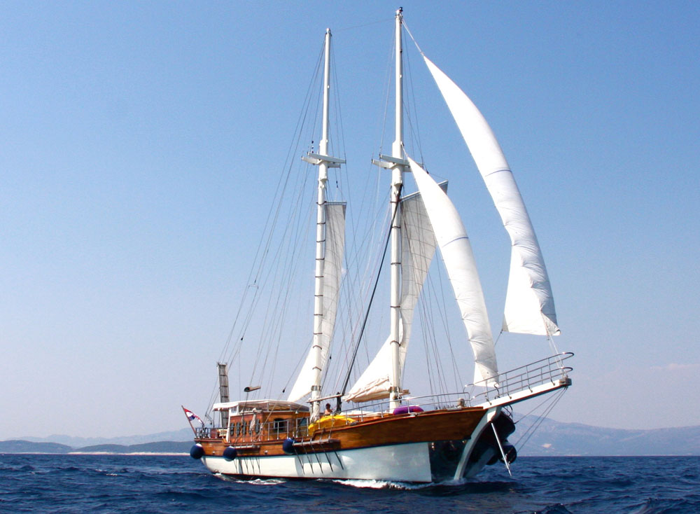 Exterior of the Libra gulet in Croatia