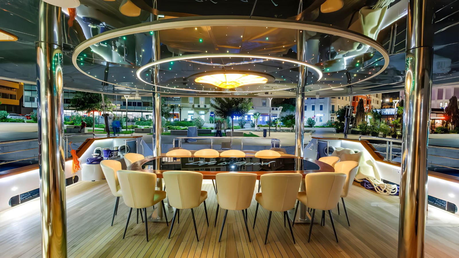 Alfresco dining table onboard the Life is Good gulet in Croatia