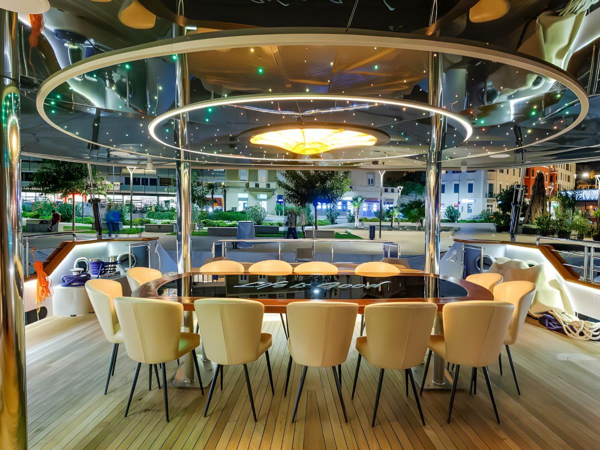 Alfresco dining table onboard the Life is Good gulet in Croatia