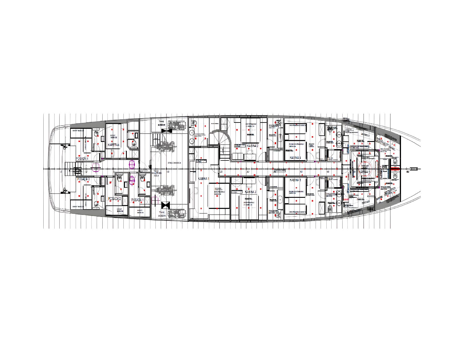 Cabin layout for the Love Story gulet in Croatia