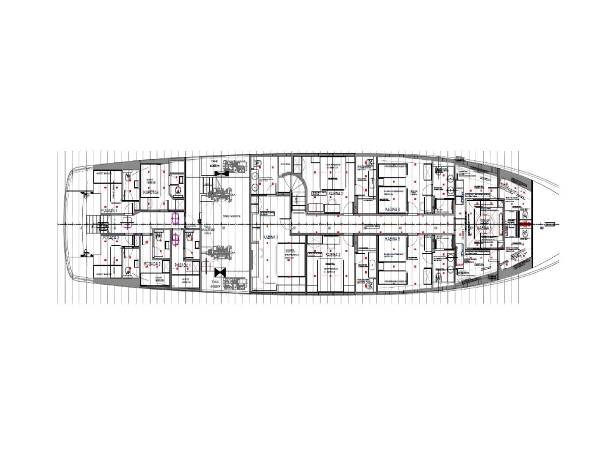 Cabin layout for the Love Story gulet in Croatia