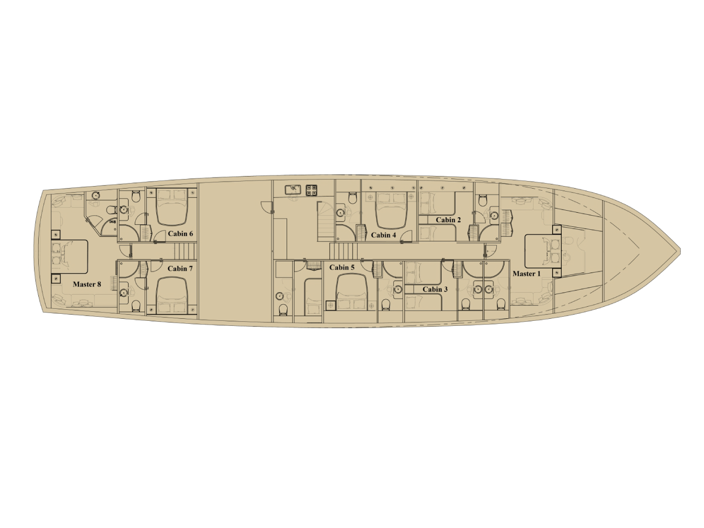 Deckplan for the Lycian Queen in Turkey