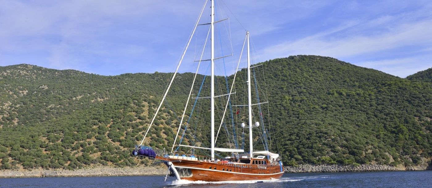 Lycian Queen out on water in Turkey