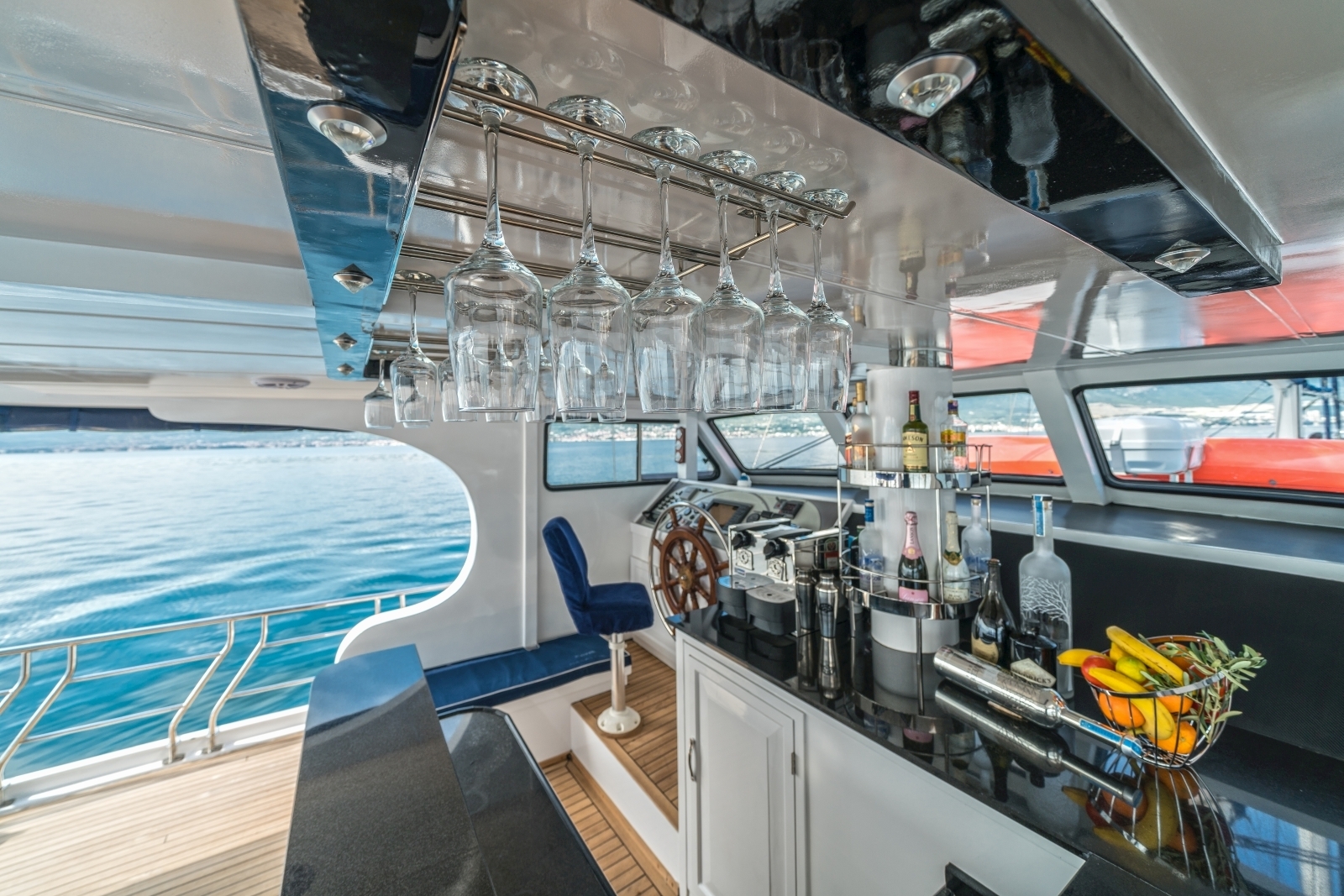Bar on deck the luxury gulet Maske