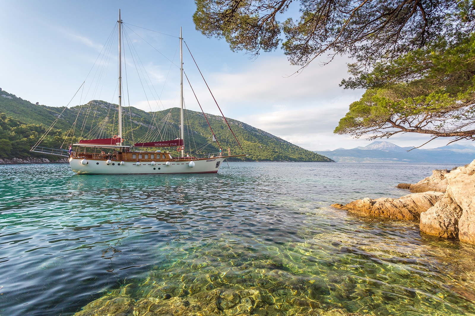 Distant view of Morning Star in Croatia