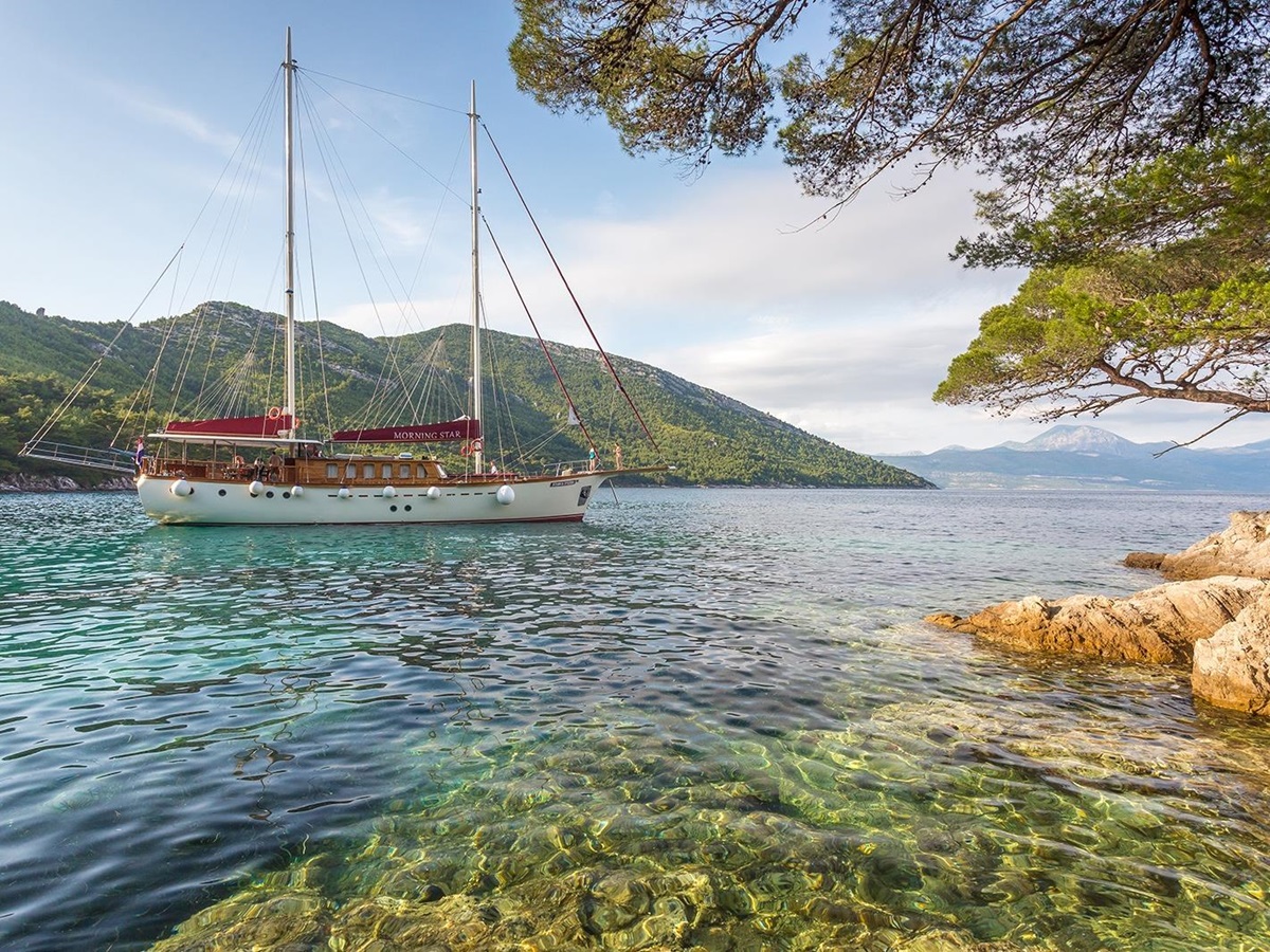 Distant view of Morning Star in Croatia