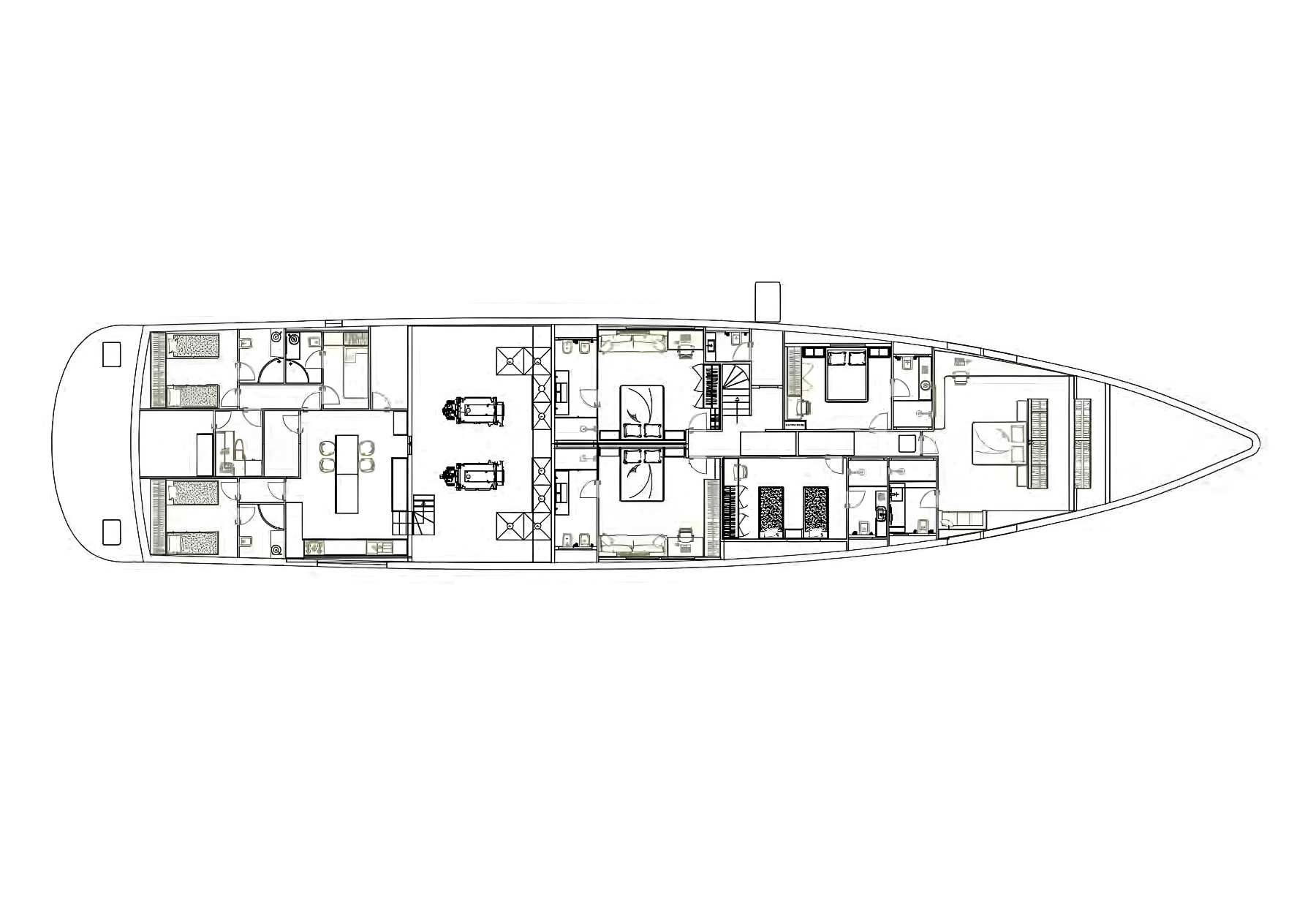 Deckplan of North Wind yacht in Turkey
