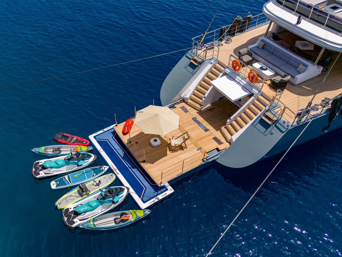 Water toys belonging to the North Wind yacht in Turkey