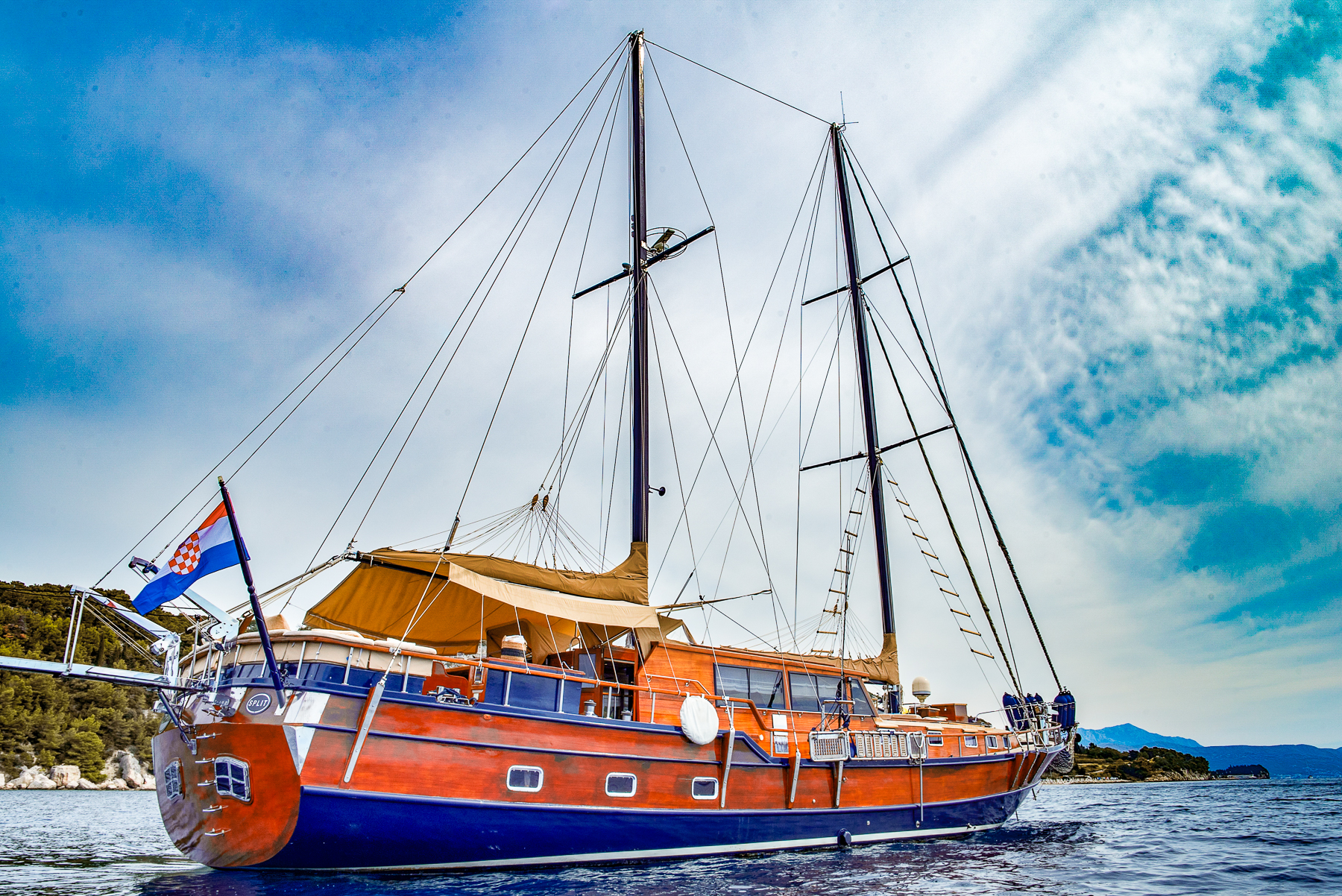 Exterior view of the Pacha luxury gulet in Croatia