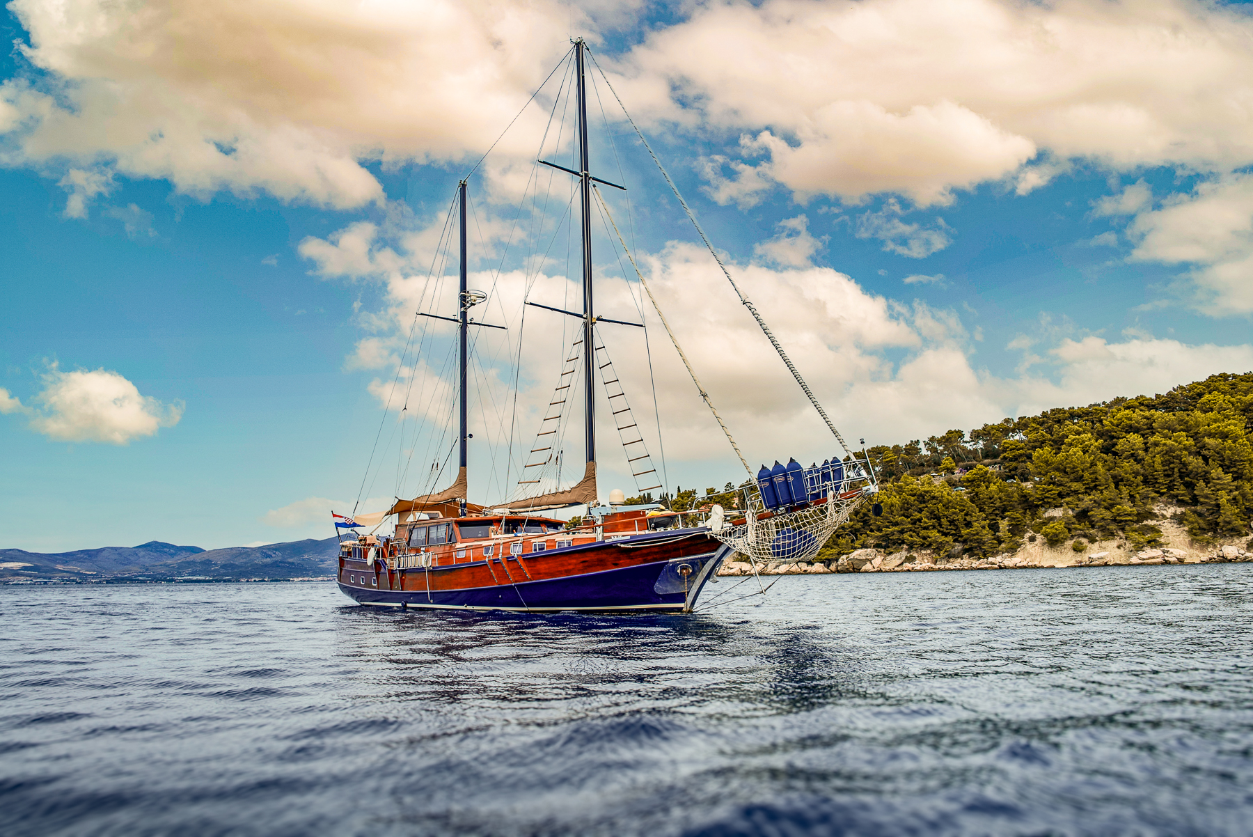 View of the Pacha luxury gulet in Croatia