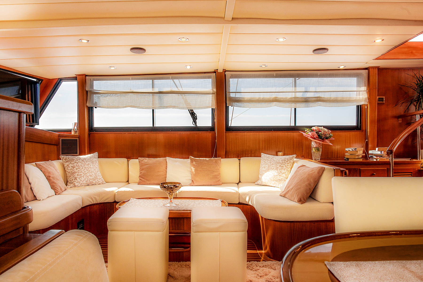 Saloon onboard the Pacha luxury gulet in Croatia