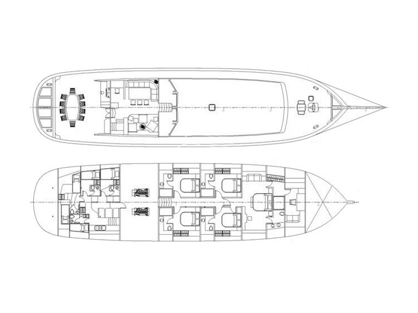 Deck plan on Papa Joe