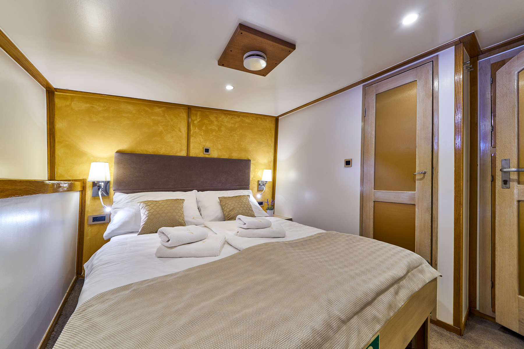 Main cabin onboard the Romanca luxury motor sailer in Croatia