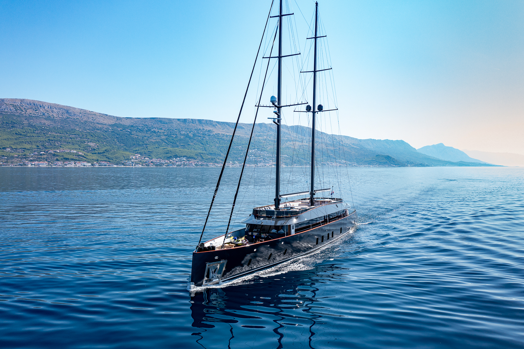 Exterior view of the Scorpios luxury motor sailer in Croatia