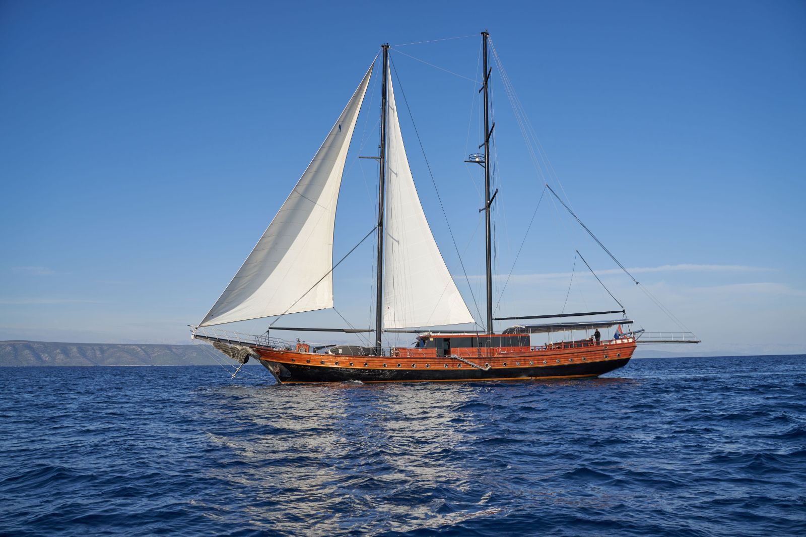 Exterior view of Stella Maris gulet at sea in Croatia