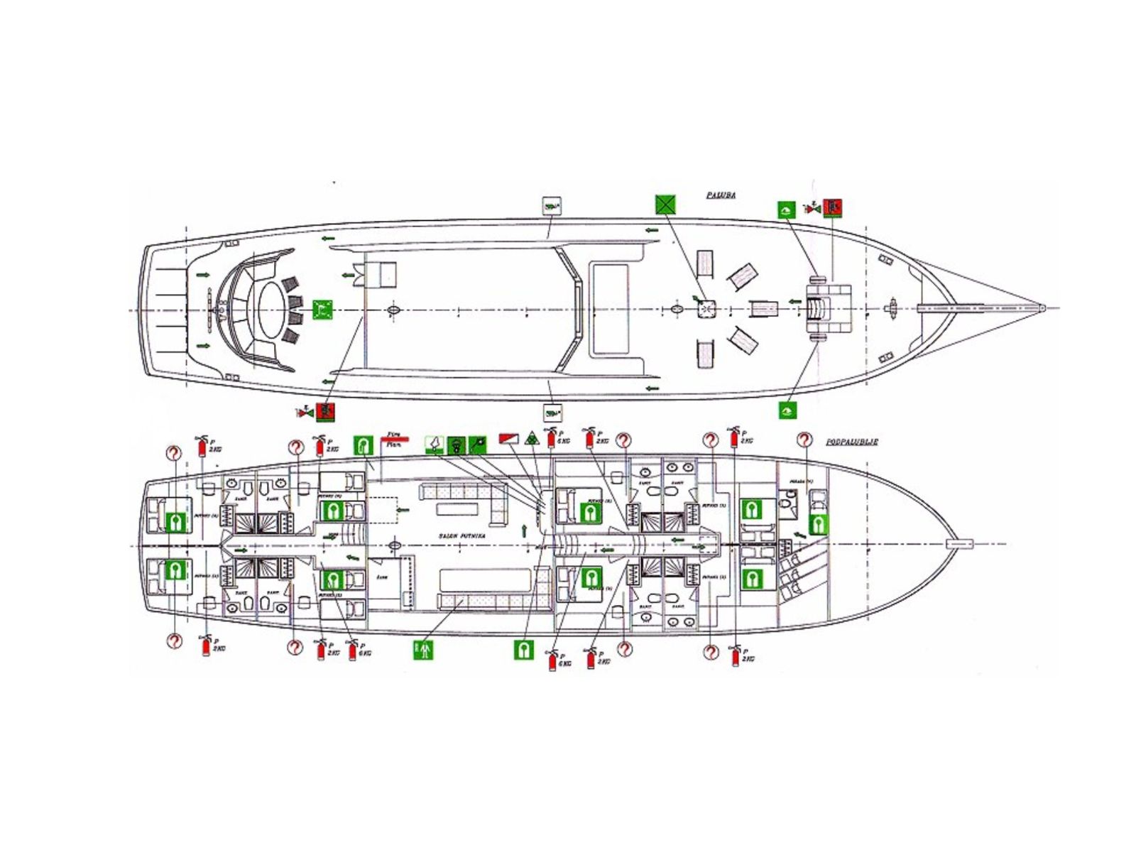 Deckplan for Stella Maris gulet in Croatia