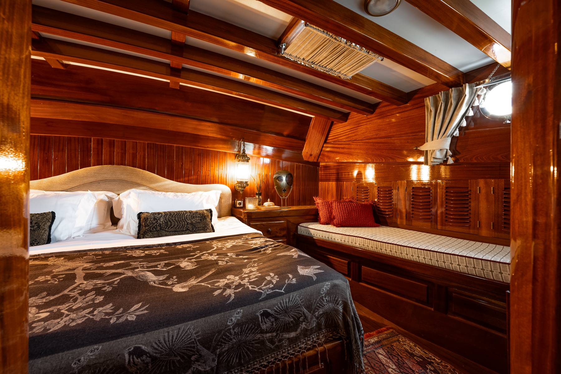 Main cabin onboard the Torini luxury gulet in Turkey