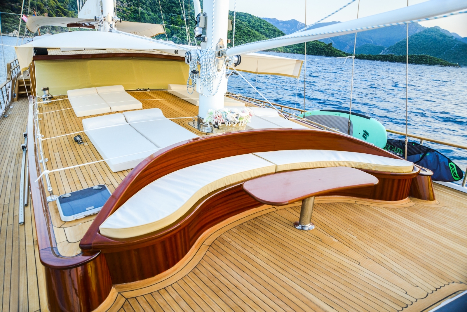 View from bow of Wicked Felina in Turkey