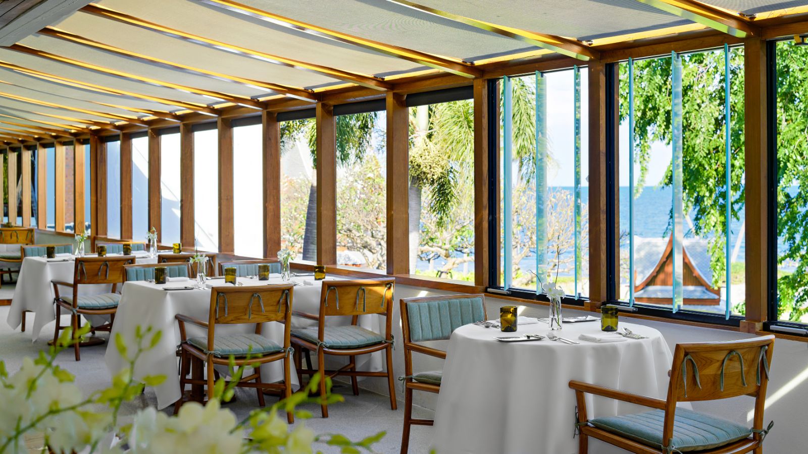 The emerald room restaurant at Luxury resort Chiva Som